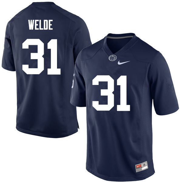 Men Penn State Nittany Lions #31 Christopher Welde College Football Jerseys-Navy - Click Image to Close
